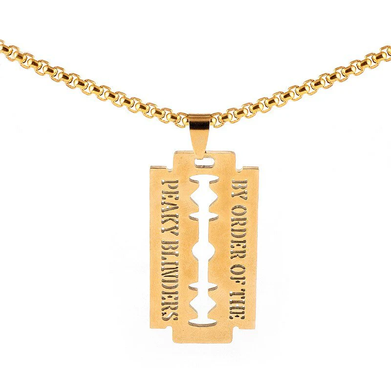 "By Order of the Peaky Blinders" Razor Necklace - Image 4