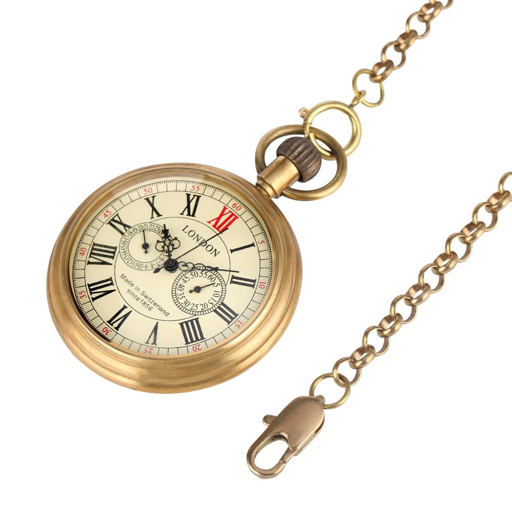 Vintage London Replica Mechanical Pocket Watch - Image 6