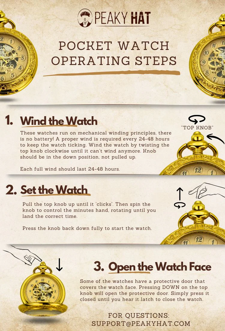 Gear Gun Metal Pocket Watch - Image 5